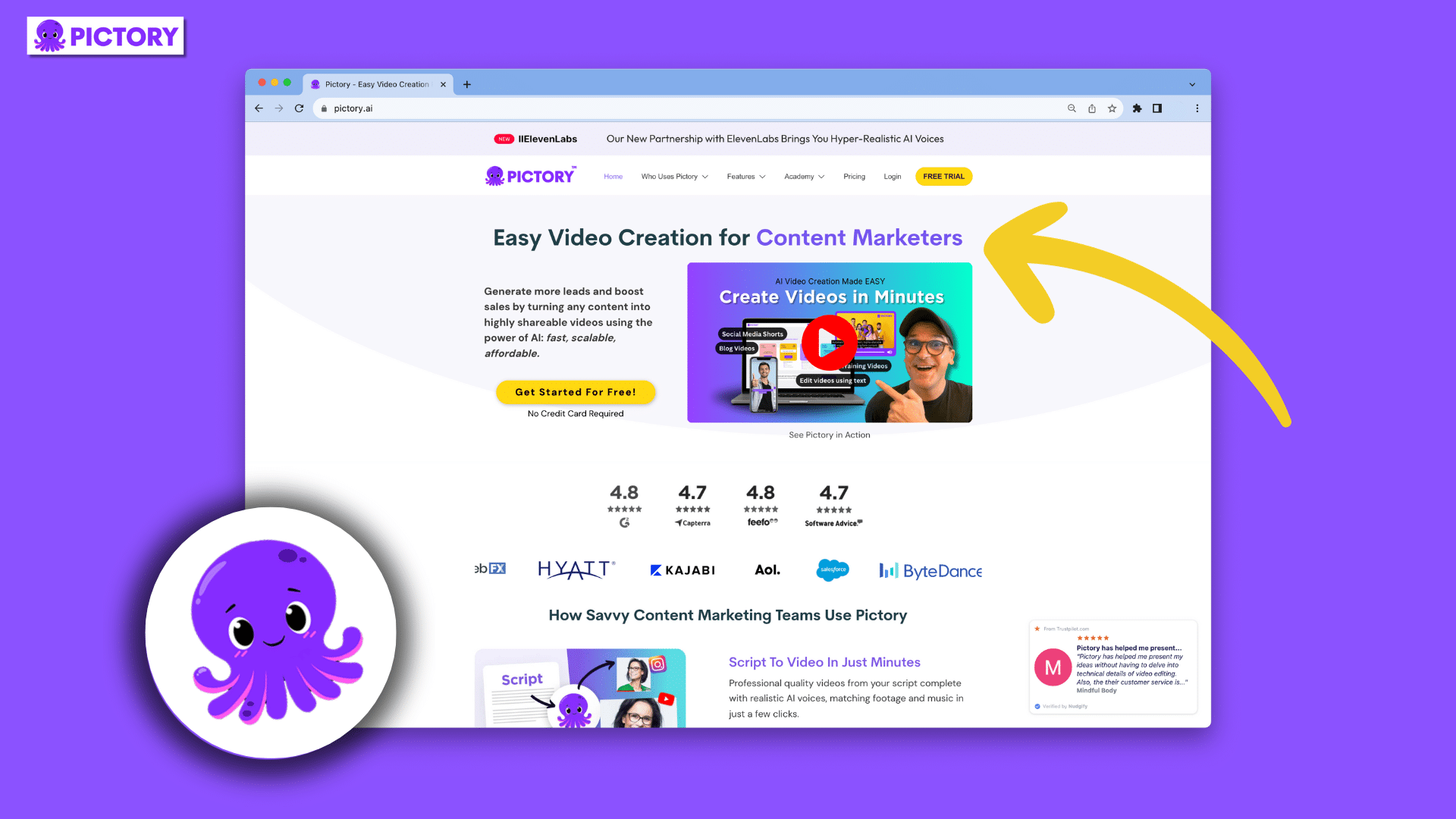Sign up for a free Pictory account today and start making your next mobile video in seconds!